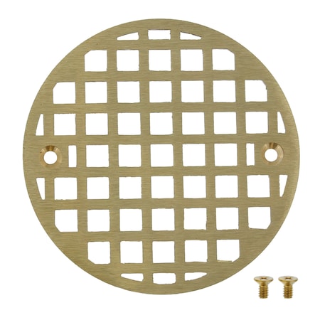Jones Stephens 4in. Polished Brass Round Cast Coverall Strainer C60807
